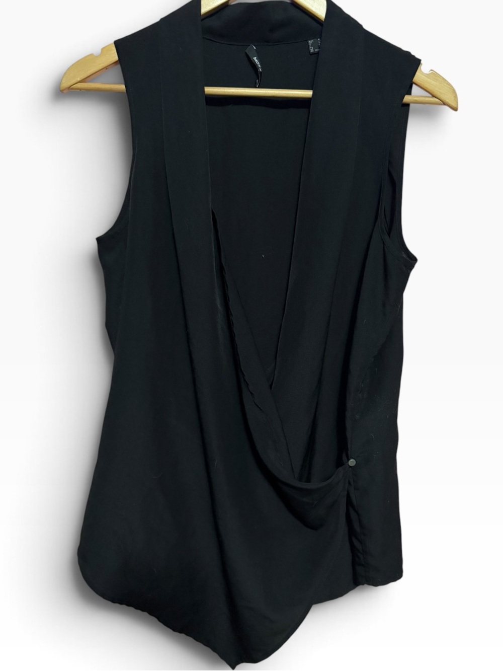 Mexx Black Draped Sleeveless Camisole